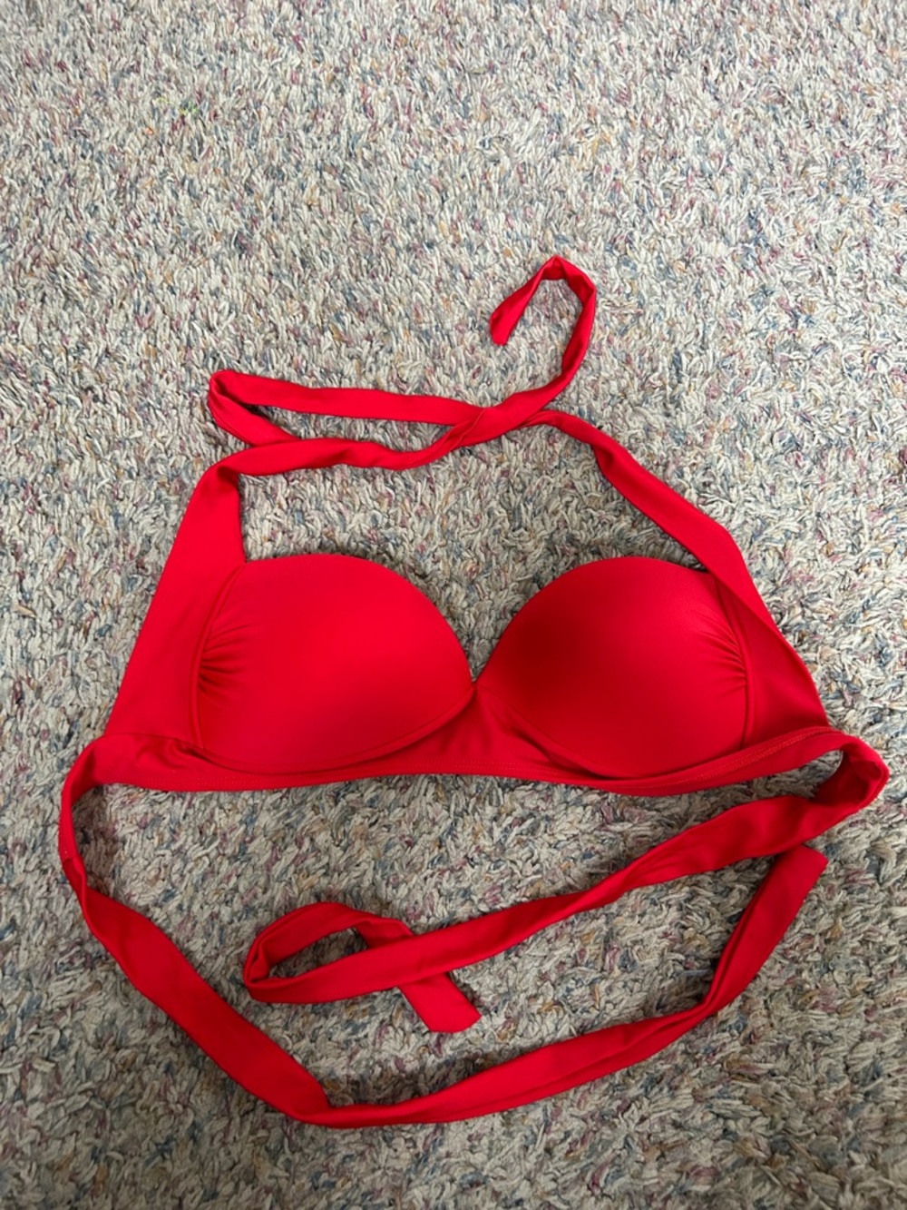 Red Halter Bikini Top - Women Swim